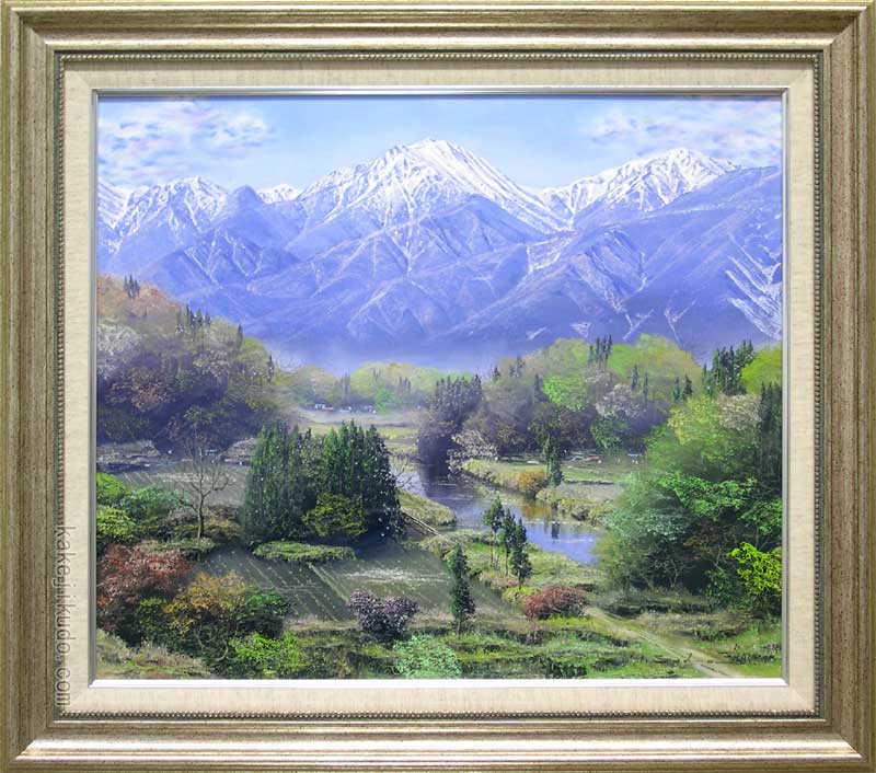 楽天市場】絵画 油絵 白馬岳 （佐田光） 送料無料 【海・山
