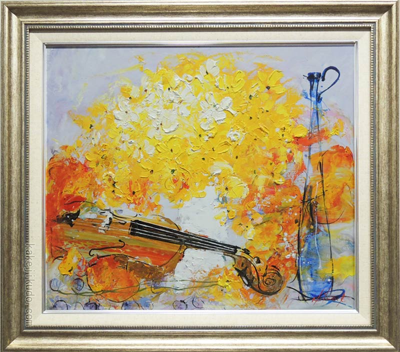 楽天市場】絵画 油絵 花とバイオリン F20号 （池田秀郎） 送料無料
