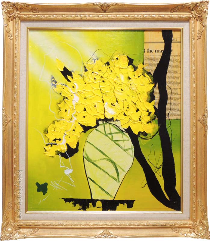 楽天市場】絵画 油絵 黄色いバラ （杉浦ミカ） 送料無料 【肉筆