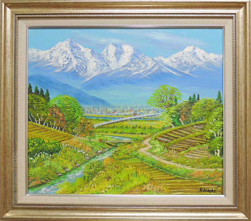 風景画　佐伯　白馬　絵画　日本 Amazon.co.jp: 東山魁夷『緑響く』プリハード印刷 風景画 日本画