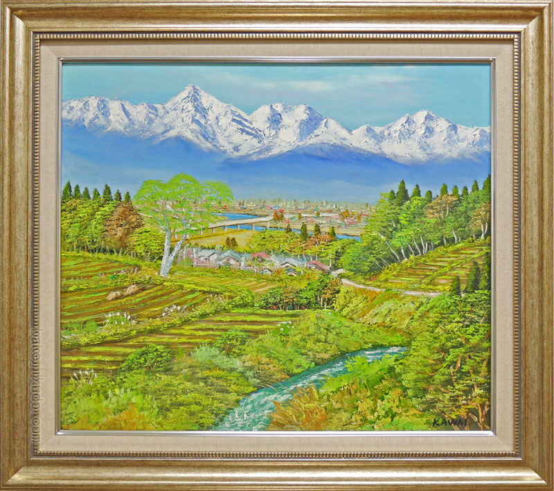 楽天市場】絵画 油絵 常念岳山麓（1） 送料無料 【日本の風景】【海