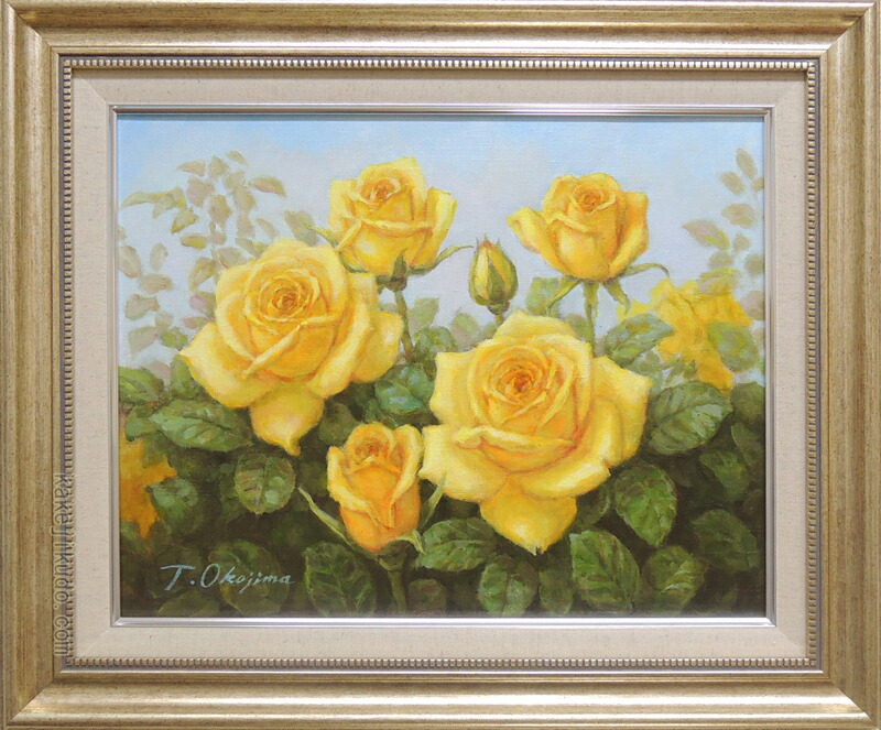 楽天市場】絵画 油絵 黄色いバラ (西原正一) 送料無料 【肉筆