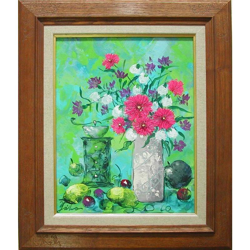楽天市場】【作家名】吉岡耕二 【作品名】花・1 花 絵画 抽象画