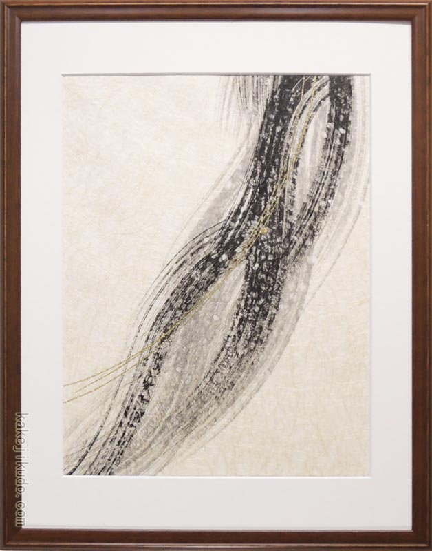 楽天市場】絵画（手漉き和紙と墨） 墨神 送料無料 【肉筆】【抽象画