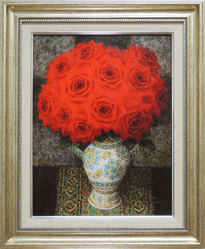 楽天市場】日野 皖『薔薇』油絵・油彩画 F10(10号) : 内田画廊