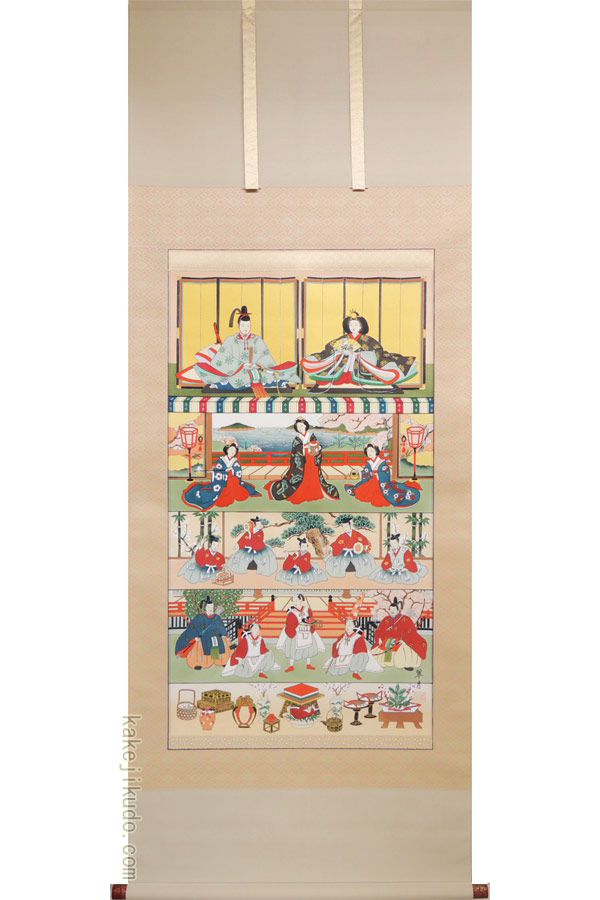 川村観峰 立雛 日本画 掛け軸 掛軸 ひな祭り 桃の節句 雛人形 茶掛 楽天市場】上村松園 掛け軸 『御ひな之図』 送料無料 【掛軸】【一間床