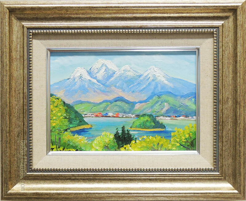 佐藤利彦 [行徳の舟溜り]真筆 油絵 絵画 佐藤あつ子「兜造りの家（さがえ）」油絵・P8号 絵画買取・販売