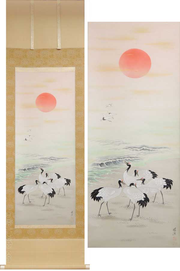 楽天市場】掛け軸 二重橋鳳凰之図 (川村観峰) 送料無料 【掛軸】【一間