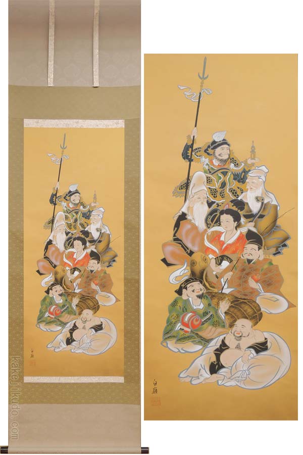 楽天市場】掛け軸 布袋 （小林清堂） 送料無料 【掛軸】【一間床・半間