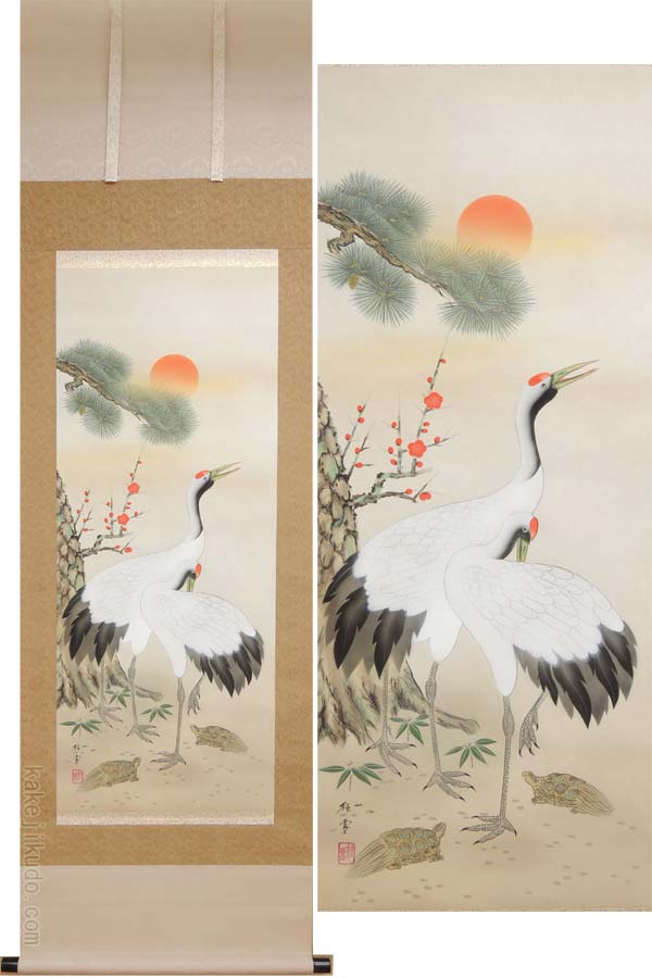 梅竹松図 掛軸 水墨画 和室飾り 床の間 インテリア 131×65cm 梅竹松図 掛軸 水墨画 和室飾り 床の間 インテリア 131×65cm 楽天市場