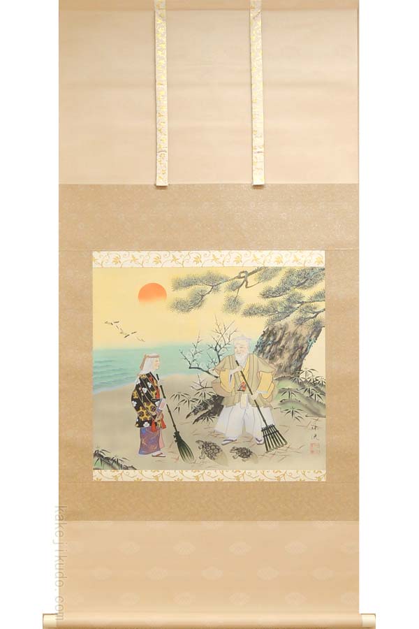 楽天市場】掛け軸 法隆寺 (小林希光) 送料無料 【掛軸】【一間床】【丈