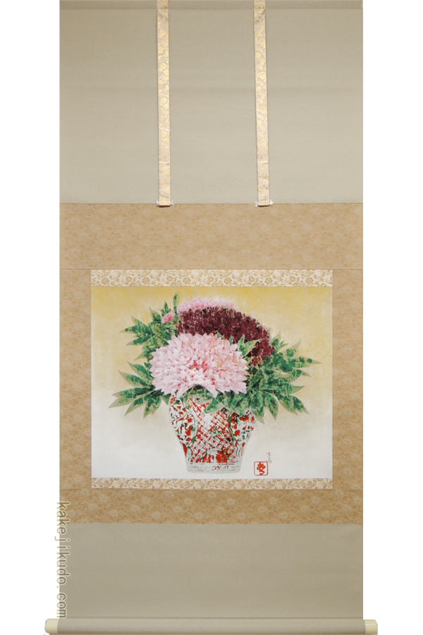 楽天市場】掛け軸 牡丹 (田島香梅) 送料無料 【掛軸】【一間床・半間床