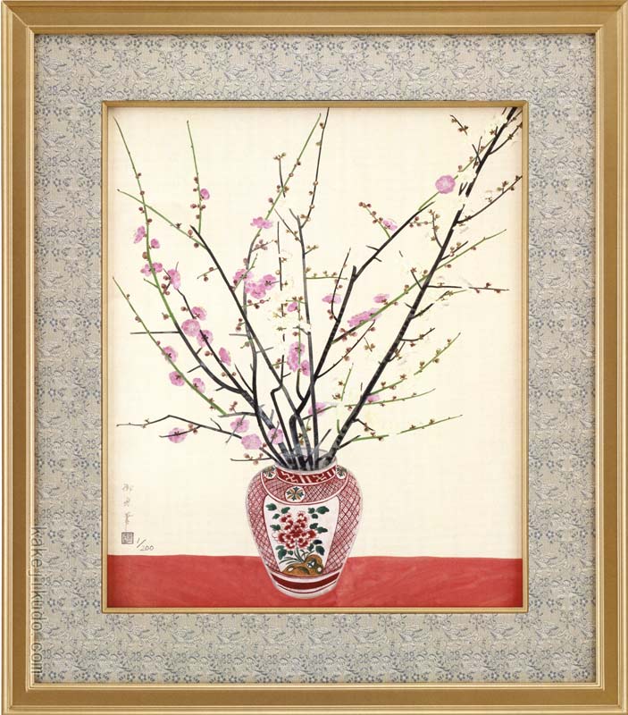 楽天市場】安田靫彦 絵画 梅花定窯瓶 送料無料 【複製】【美術