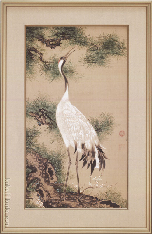 鶴の刺繍画 伊藤若冲 白鶴図 「浪に鶴」＜額＞｜エンディショップ【公式通販】