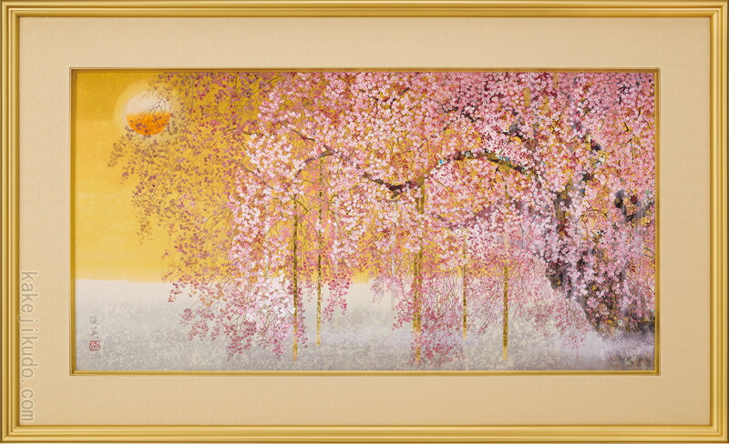 楽天市場】冨田溪仙 絵画 『祇園夜桜』 送料無料 【複製】【美術