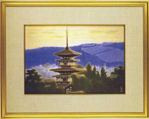 楽天市場】平山郁夫 絵画 夕映え 薬師寺 送料無料 【複製】【美術印刷