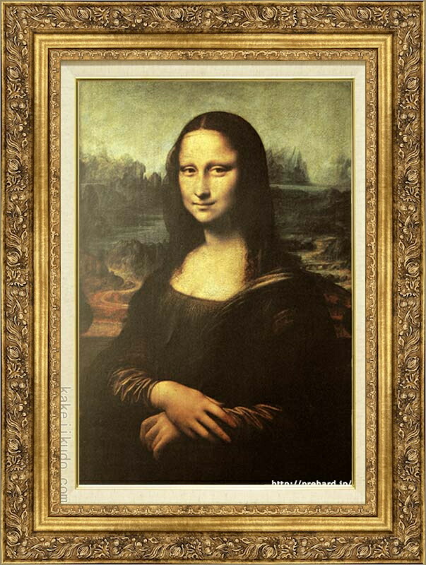 ヴィンテージ モナリザ 油絵風 木製金枠 半世紀前 ルーヴル美術館 ヴィンテージ モナリザ とりまく 油絵風 木製金枠 半世紀前
