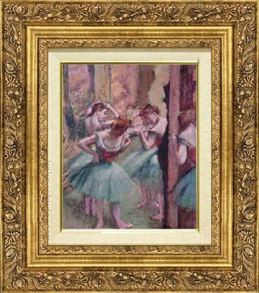 楽天市場】ドガ 絵画 靴下を直す踊り子 F8号 送料無料 【複製】【美術