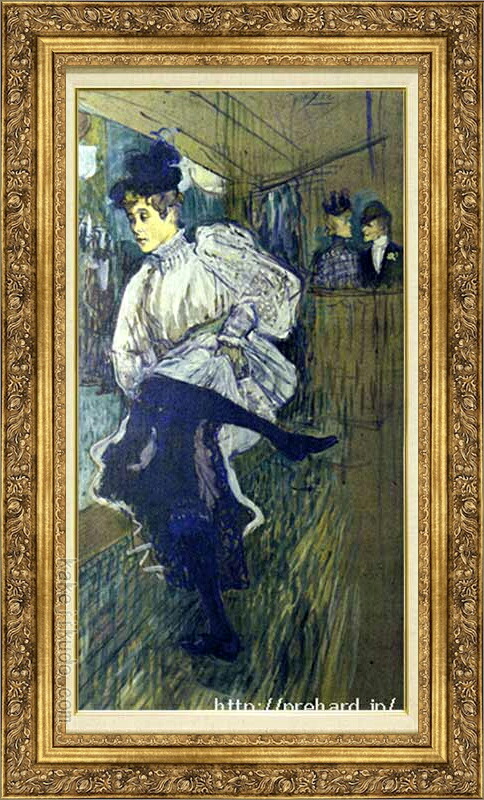 ロートレック　絵画　踊るジャンヌ・アヴリル　M20B号　送料無料　【複製】【美術印刷】【世界の名画】【大型絵画】｜掛け軸・絵画の専門店　掛軸堂画廊