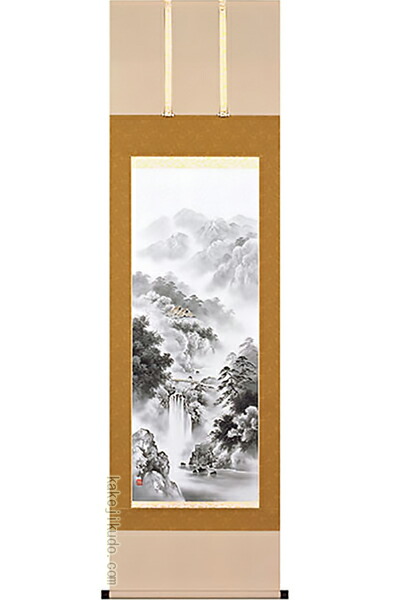 楽天市場】掛け軸 水墨山水 (和田泰明) 送料無料 【掛軸】【一間床