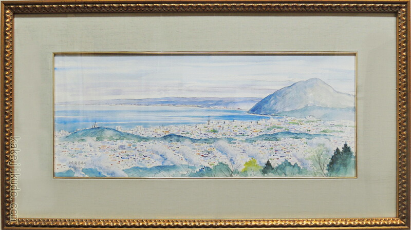 楽天市場】絵画 日本画 彩色山水 （田崎春瑤） 送料無料 【肉筆