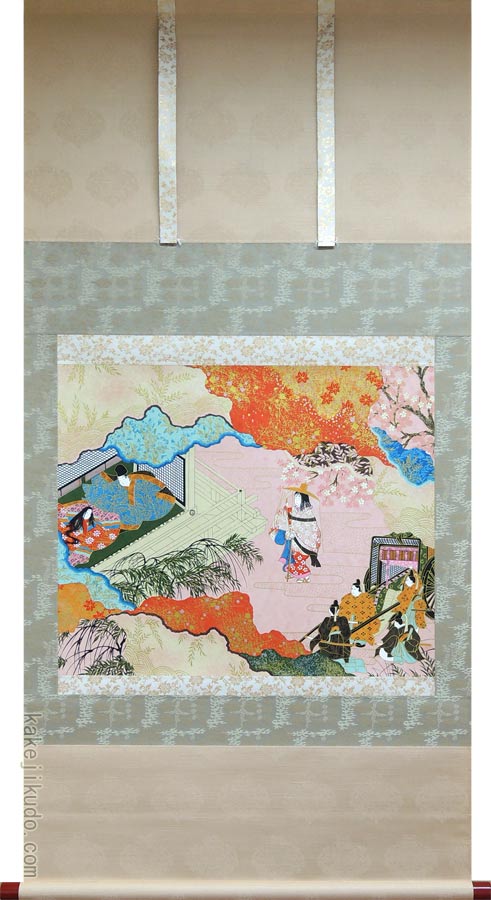 楽天市場】掛け軸 旅立 (小栗千秋) （掛軸小物なし) 送料無料 【掛軸