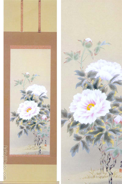 楽天市場】掛け軸 竹に雀 (井上秀城) 送料無料 【掛軸】【一間床・半間