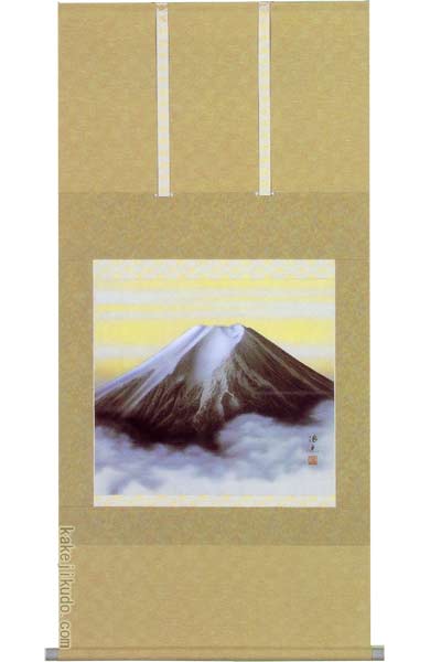 楽天市場】掛け軸 赤富士 (横山香秋) 送料無料 【掛軸】【一間床