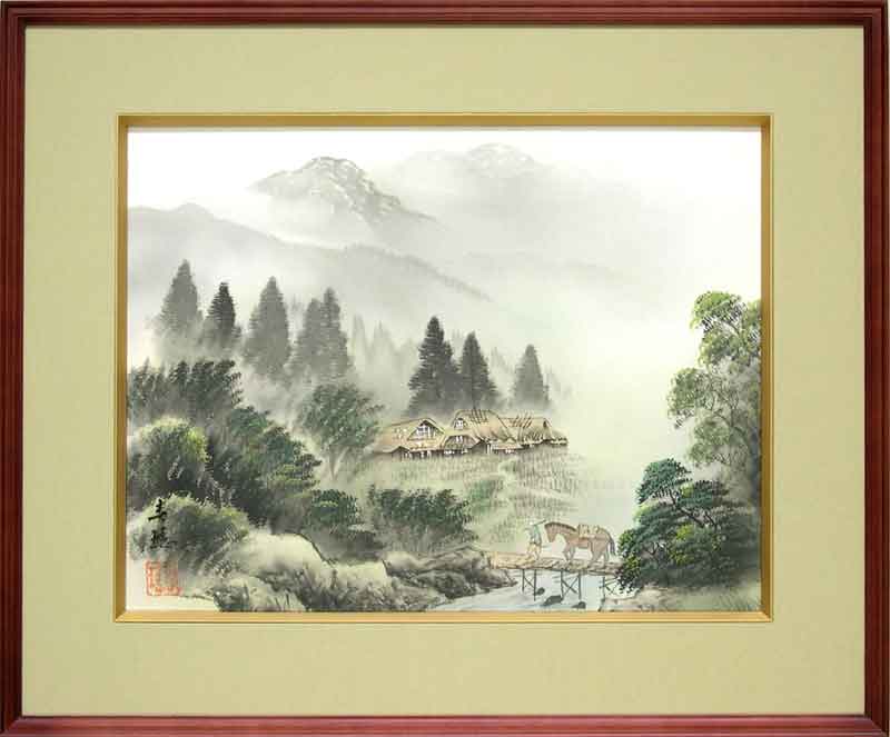 楽天市場】絵画 日本画 四季花 （山戸秀城） 送料無料 【肉筆