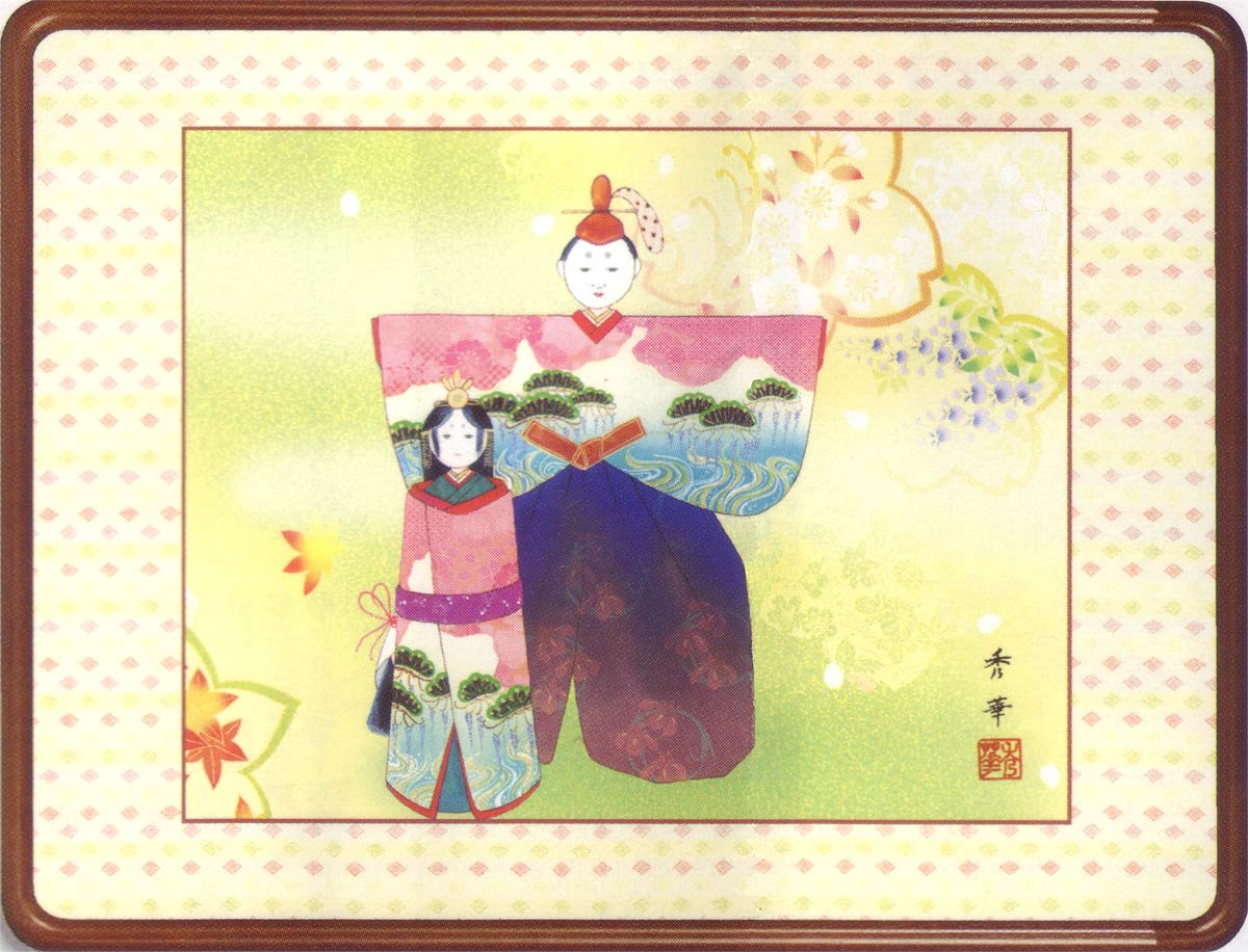 絵画(和装額)　立雛　(野川秀華)　送料無料｜掛け軸・絵画の専門店　掛軸堂画廊