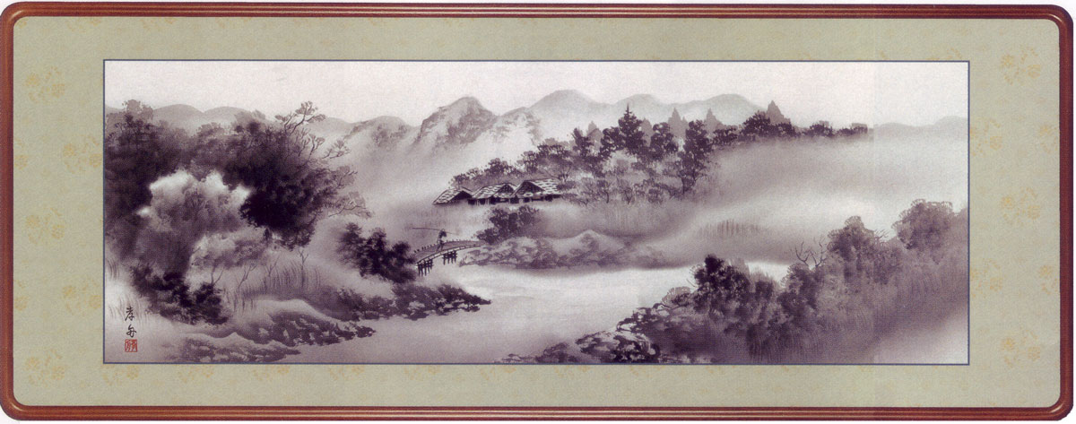 楽天市場】欄間額 扁額 横額 赤富士 肉筆 南祥光画（4.0尺）【当日出荷