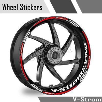 スズキ VSTROM V-STROM DL650 DL1000 1050 XT 250 SX反射ホイールステッカーデカールストライプテープ アクセサ