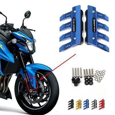 スズキ GSX-S1000 GSXS1000 GSX-S1000F バイク アルミニウムフロントマッドガード反低下スライダー保護装置カバーロゴ使っ