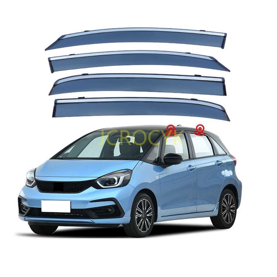 ホンダ 新型フィット(Fit) GR系(2020年2月~) 車用サイドバイザー 車種専用設計 ドアバイザー サイドバイザー カーレインシールド トリム
