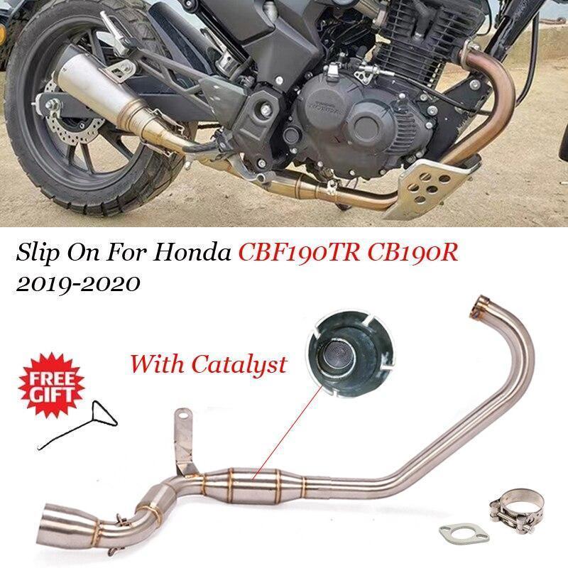 ホンダ CBF190TR CB190R 2019-2020 バイク 排気カスタム エスケープモト ステンレスフロント ミッドリンクパイプ 触媒付 51MM