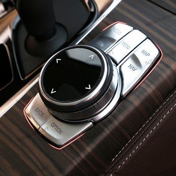 BMW idrive コントローラー カバー G30F90M5G31G38G32GT 5シリーズ 6シリーズ トリム パネル フレーム デコレーション シルバー