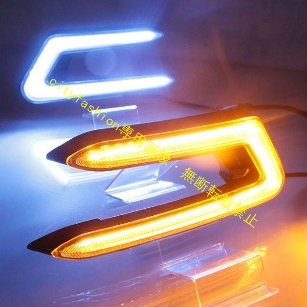 2PCS LEDDRLデイタイムランニングライトトヨタカムリ20182019カーアクセサリーABS12Vフォグランプウインカー付き