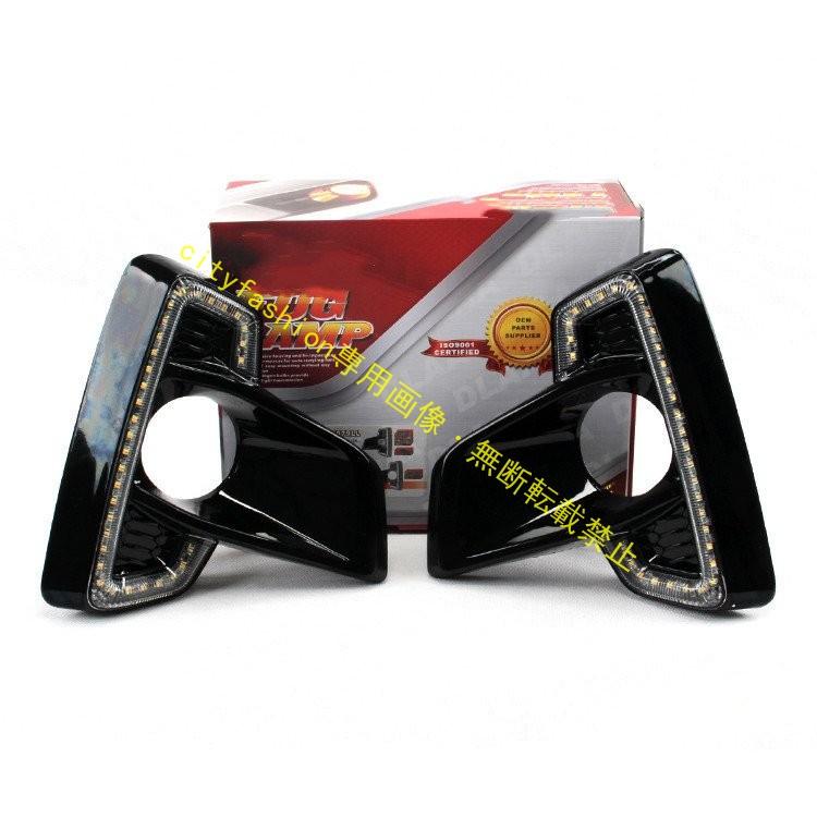 高品質 LED デイライト【新型ハイラックス GUN125系 後期 DRL REVO ROCCO レボ ロッコ 】フォグランプカバー 外装 左右セット|sanmibest