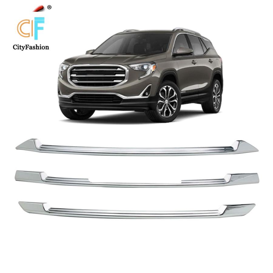 適用車種 GMC テレイン 2018-2020 カスタム 専用 フロントグリル センターグリル装飾 明るいストリップ