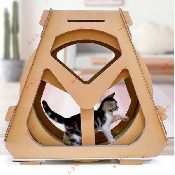ペット用品 猫ベッド 爪研ぎ 猫おもちゃ 玩具 遊び場 観覧車 猫登山フレーム ホイール回転 猫スクラッチボード
