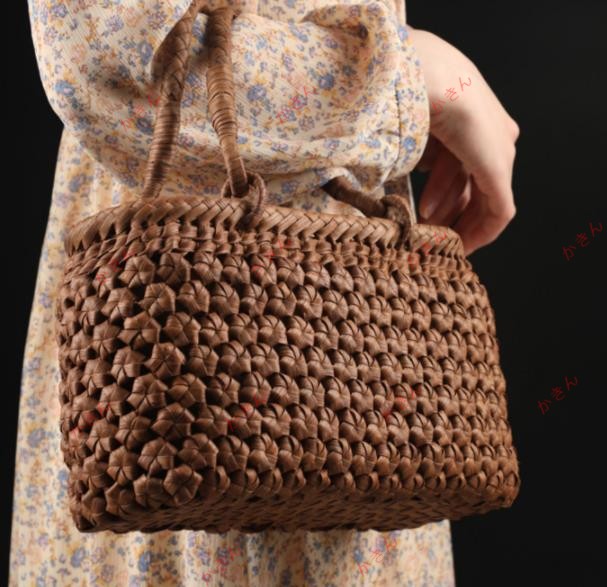 新品登場☆高品質★職人手作り良品　山葡萄かごバッグ 手編み山葡萄籠バッグ バスケット籐かご