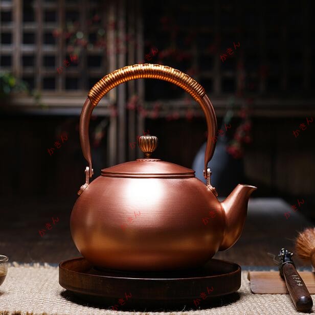 人気新品！新入荷☆ 銅壺★1.2L容量 銅製ティーポット純粋な手水を沸かして茶を煮る茶具