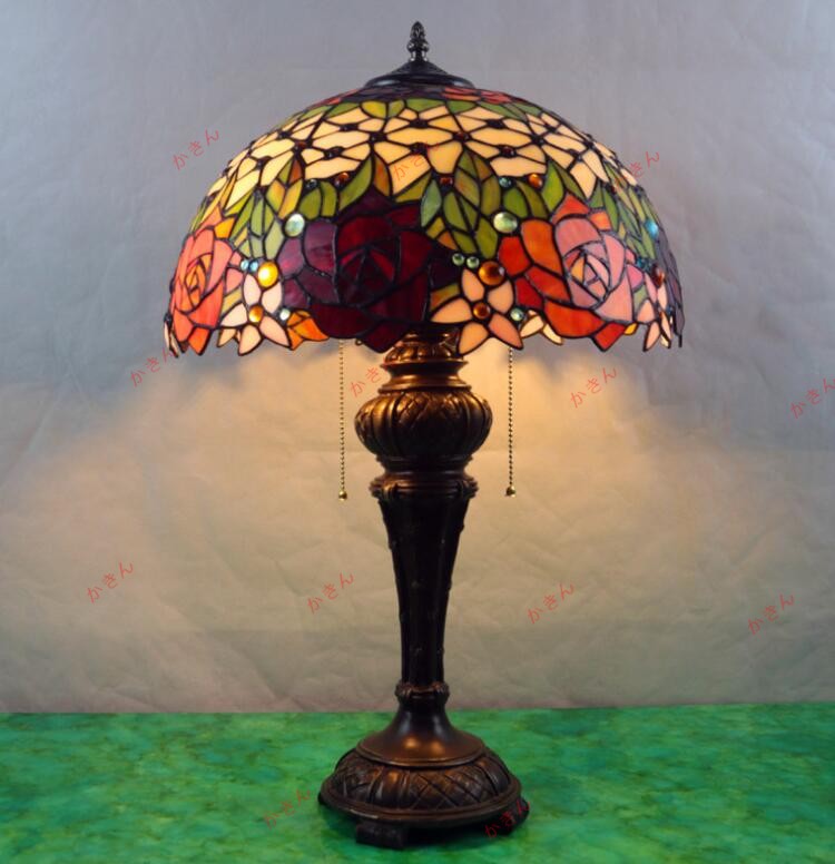 楽天市場】ステンドグラススタイルシェード テーブルランプ クラシック