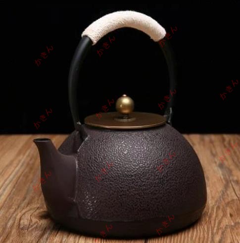 極美品鉄器 提梁壺☆老鉄瓶 茶道具対応 鉄やかん 鉄分補給 鉄びん