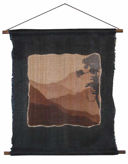 柿渋　タペストリー 楽天市場】本麻柿渋染めタペストリー 夕 : 麻と柿渋染の専門店 みつる工芸