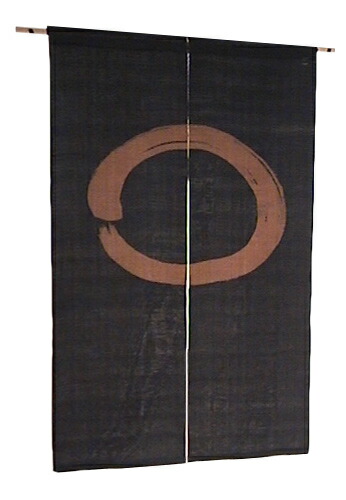 楽天市場】暖簾（のれん）本麻［丈150cm］柿渋染め 【円相】日本製 手