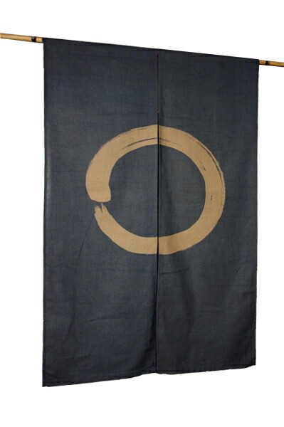 楽天市場】暖簾（のれん）本麻［丈150cm］柿渋染め 【円相】日本製 手