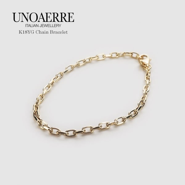 楽天市場】ウノアエレ K18 ゴールド ブレスレット イタリア製