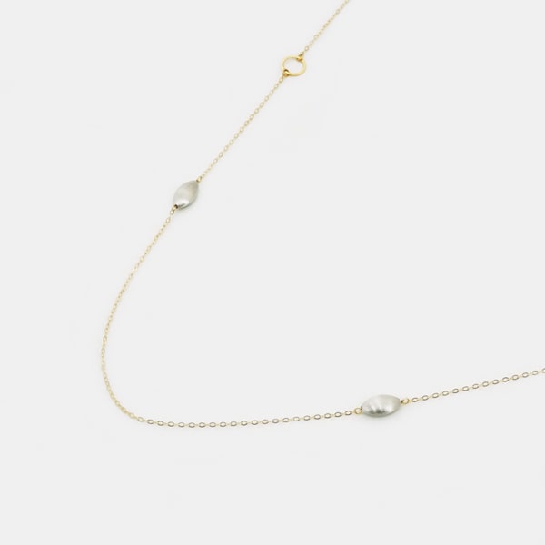 【限定1点】 K18 イエロー・ホワイトゴールド ネックレス イタリア製 【ITNE19202】ネックレス ゴールド 18k 18金 レディース ジュエリー ギフト プレゼント｜ジュエリー柿屋