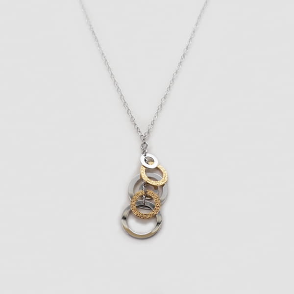 【限定1点】 K18 イエロー・ホワイトゴールド プチネックレス イタリア製 【430L000098】 ネックレス ペンダント ゴールド 18k 18金 レディース ジュエリー ギフト プレゼント